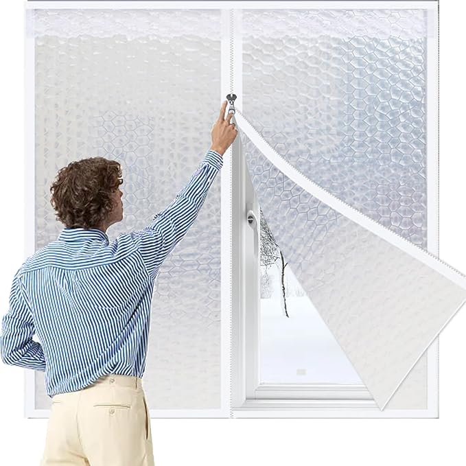 Thickened Reusable Window Insulation Kit 47'' x 63''-Winter Weatherproofing by Dxmimer