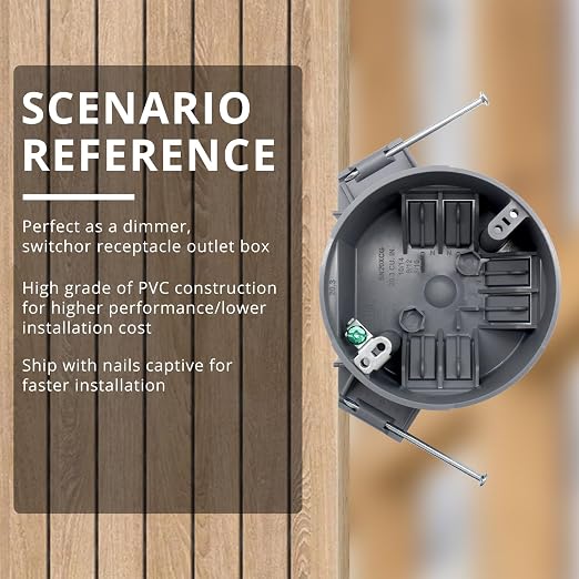 1-Gang Round Ceiling Electrical Box - Image 4