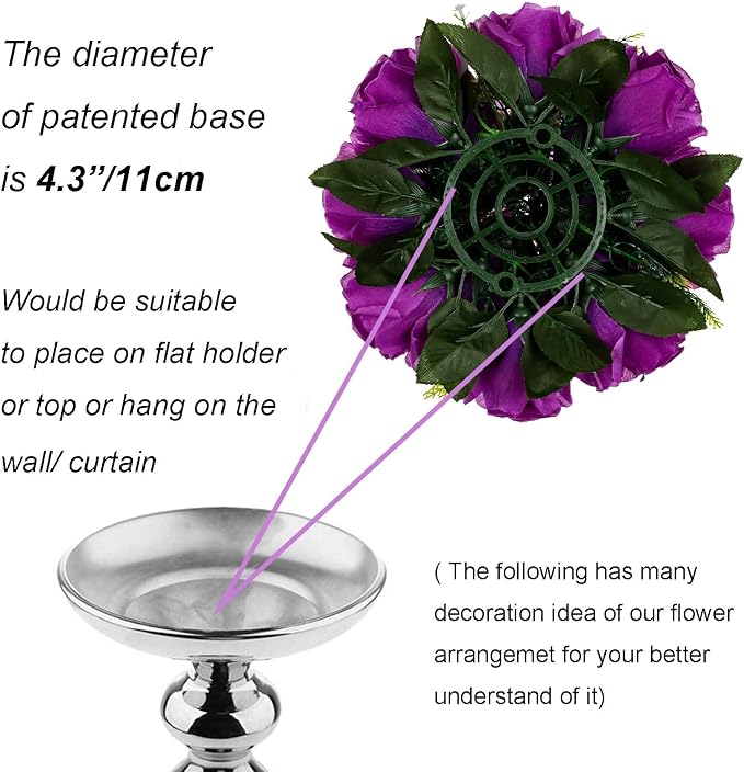 BLOSMON Flower Balls Wedding Rose Centerpieces: 2 Pcs Fake Flowers - Image 5