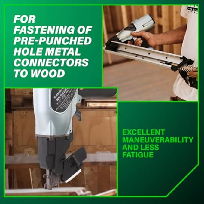 Metabo HPT Strap-Tite Strip Nailer, Pro-Preferred Pneumatic Power Nailers - Image 3