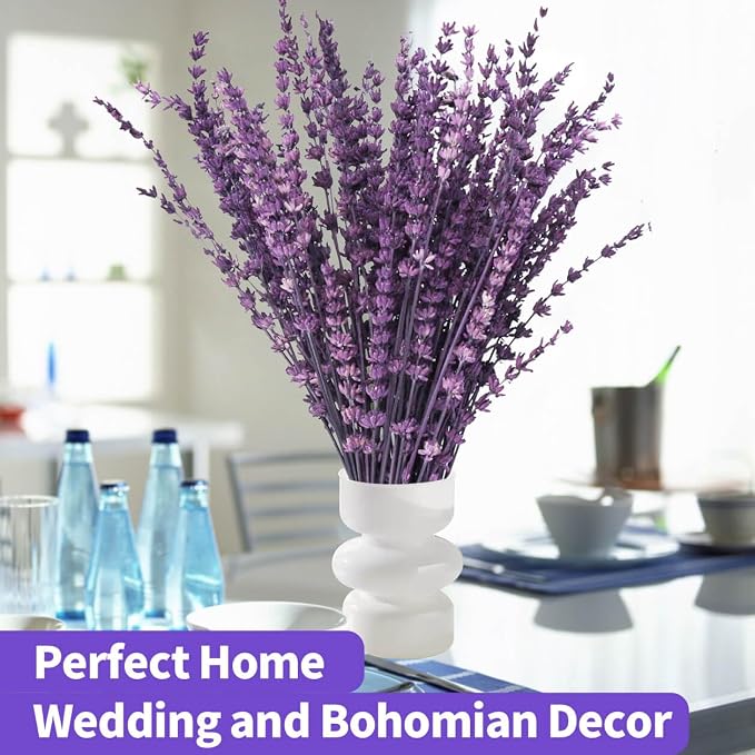 Glicrili Dried Lavender Flowers Real Stems Purple Bouquet - Image 6