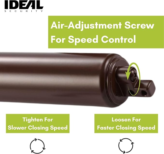 Ideal Security Model 1730 Heavy Duty Pneumatic Screen and Storm Door Closer - Image 4