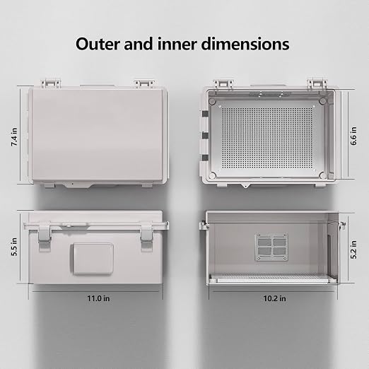 Electrical Junction Box, Ventilated Design, Cable Grommets, Indoor/Outdoor Use - Image 6