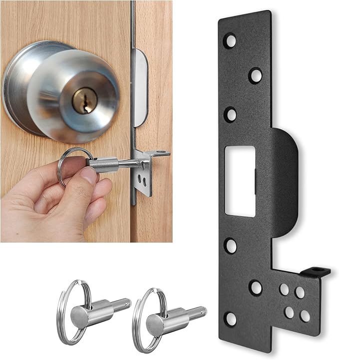 Door Strike Plate with Barricade Pins, Heavy Duty | Forced Entry Resistance by MOSECYOU