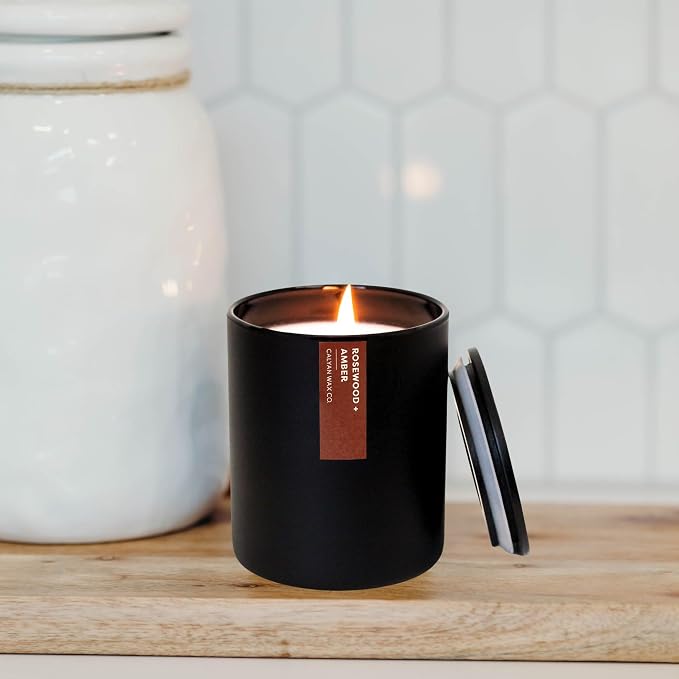 Rosewood & Amber Scented Candle - Image 7