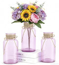 3 Pack Mason Jar Vases for Centerpieces, Wide Mouth Mason Jars by LEYIQU