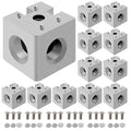 12pcs 4040 3-Way Corner Cube 4040 Extrusion Hardware Silver | T-Slot V-Slot by SeekLiny