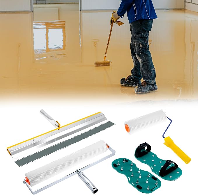 QWORK Self-Leveling Cement Tool Kit, Mortar & Floor Leveling - Image 8
