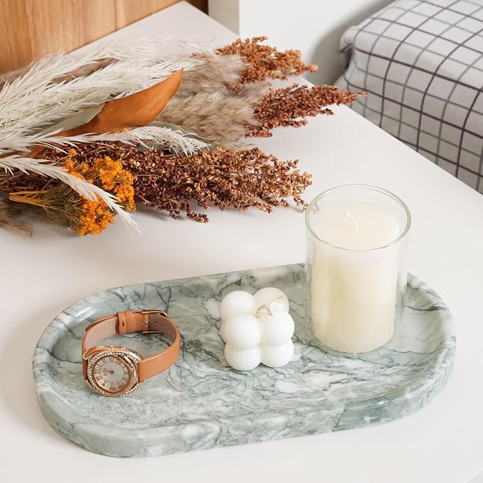 Marble Bathroom Tray for Countertop, Vanity Tray Stone Trays for Decor - Image 5