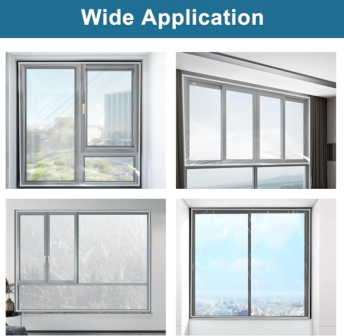 Augblinds Window Insulation Kit, Plastic Window Covering 62 Inch Wide × 393 - Image 8