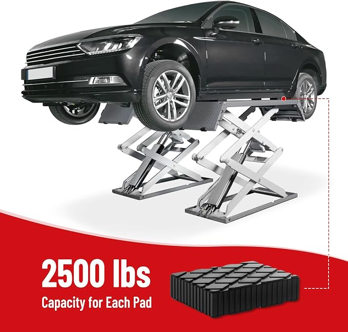 Solid Rubber Auto Lift Pads, 6-1/3"x 4-3/4" x 1.5" | 4 Pack Anti-Skid Lift - Image 4