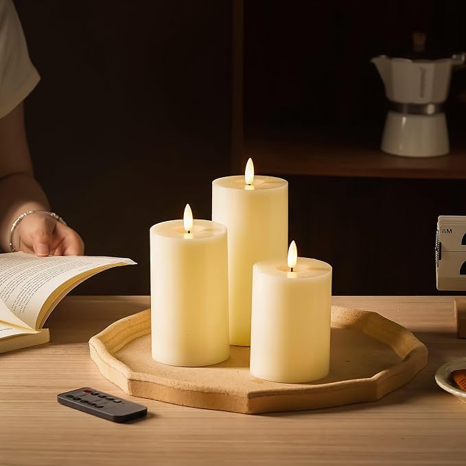 Stmarry Ivory Flameless Candles - Image 9
