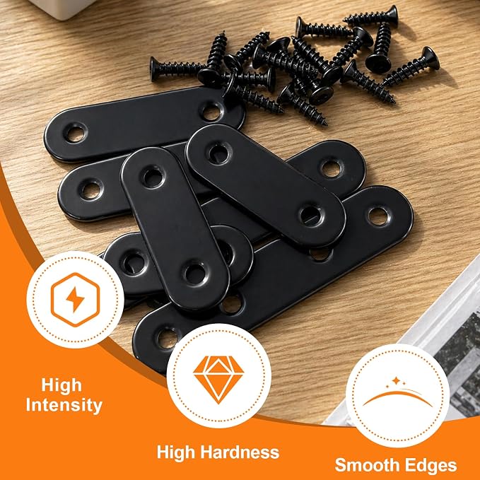 100PCS Stainless Steel Mending Plate, Heavy Duty Straight Metal Mending Plates - Image 4