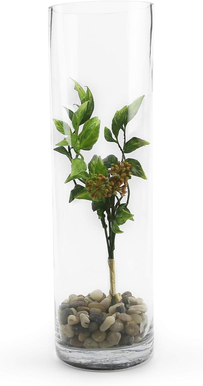 WGVI Quality Thick Weighted Tall Clear Cylinder Glass Vases, Flower Arrangement - Image 4
