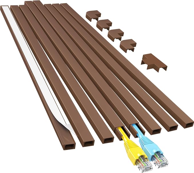 Yecaye Cord Hider, 113in One-Cord Cable Raceways, W0.59in H0.4in, Easy Install by Yecaye