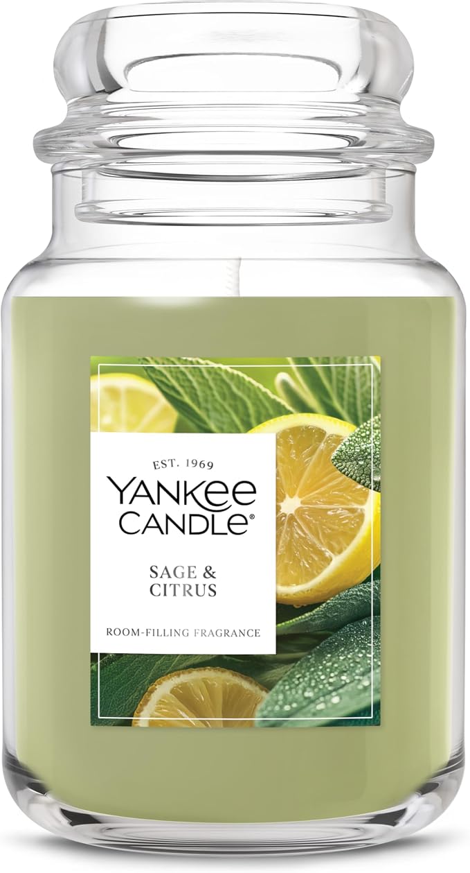 Yankee Candle Sage & Citrus, Scented Candle, 22oz Large Jar by Unknown