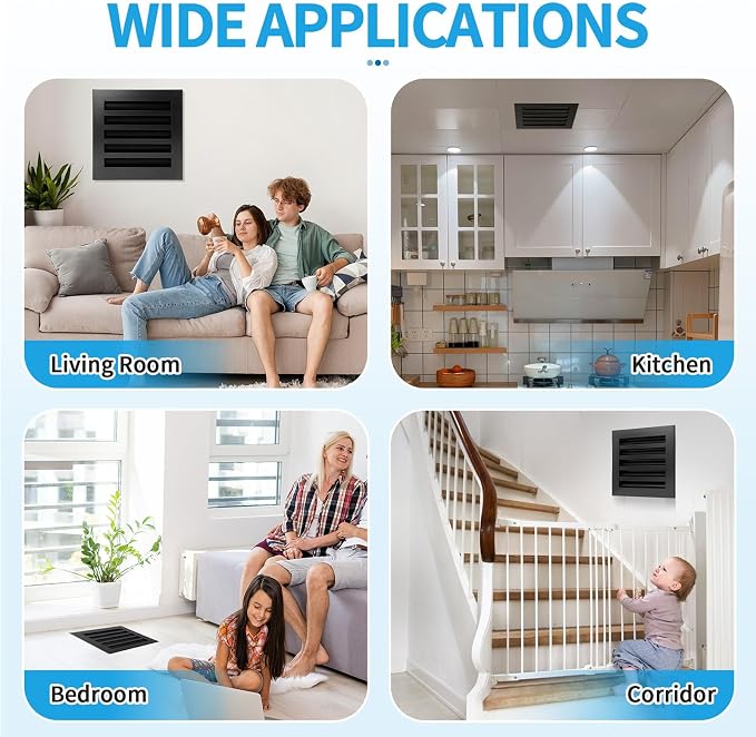 10x10 Modern AC Vent Cover, Decorative Air Vent Register Grille - Image 6