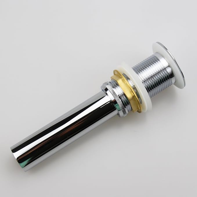 Bathroom Sink Pop Up Drain Without Overflow, Small Cap, Polished Chrome - Image 3