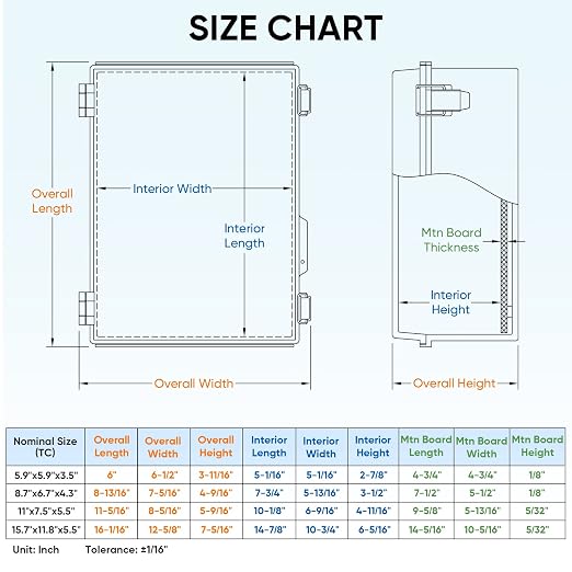 TICONN Outdoor Electrical Box Waterproof, ABS IP67 Junction Box Enclosure | - Image 6