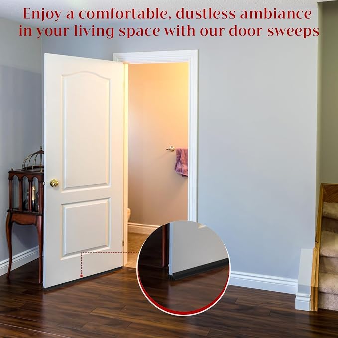 2 Pcs 36 Inch Black Vinyl Replacement Door Bottom | 1-3/4 Inch Wide Replacement - Image 7