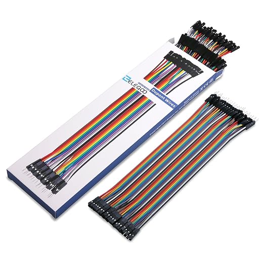 ELEGOO 120pcs Multicolored Dupont Wire M-F, F-F - Image 5