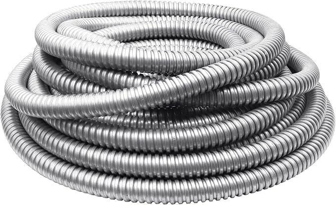 3/4 Inch Flexible Reduced Wall Electrical Conduit, 50 Ft Iron Galvanized Cable - Image 3