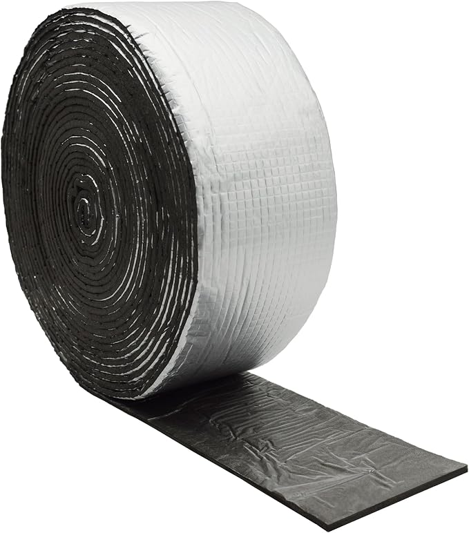 DOBTIM Foam Foil Pipe Insulation Wrap 4 in x 32 ft, Reflective Foil Insulation by DOBTIM