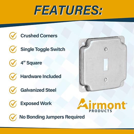 1-Gang Toggle Switch Electrical Box Cover - Image 3