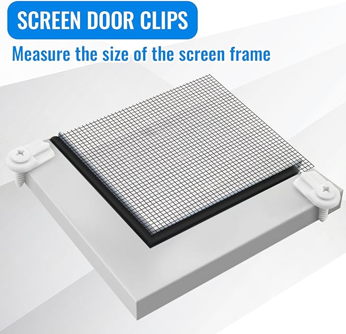 Blulu 24 Pack 13/16 x 1/2 Inches Flush Nylon Window Screen Clip - Image 6