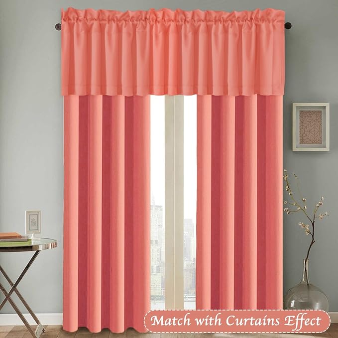 H.VERSAILTEX Blackout Valances for Windows, Kitchen Valance Curtains for Living - Image 3