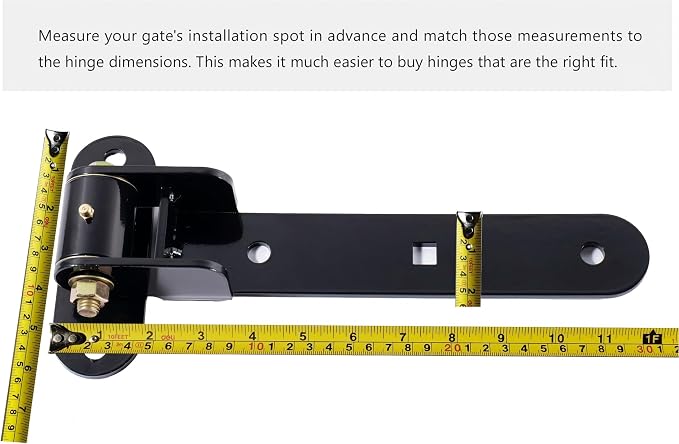 13" Heavy Duty Strap Gate Hinges, 900LBS Load Capacity, Thickened Solid Steel | - Image 8