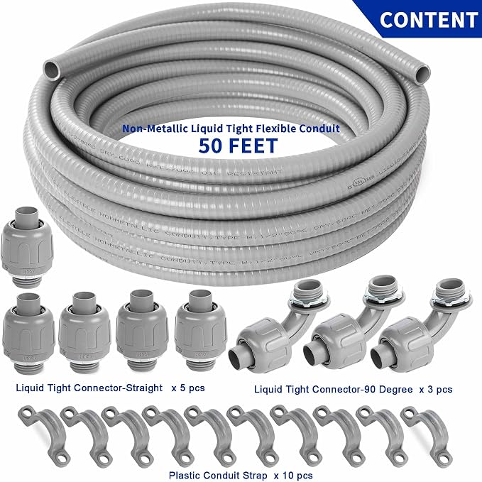 Yariwiz Flexible Electrical Conduit Liquid Tight PVC Conduit Kit - Image 5