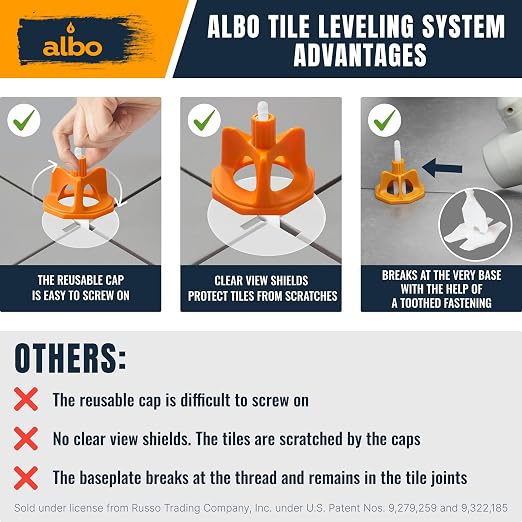 ALBO Tile Leveling System Set 1/8 inch - Image 4