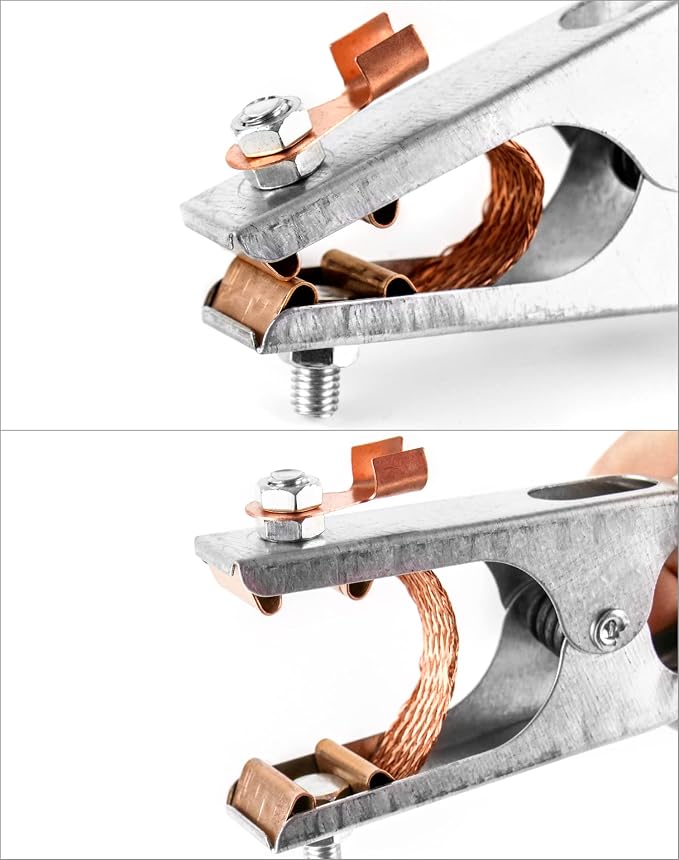 QWORK Copper Welding Ground Clamp, 4 Pack - Image 3