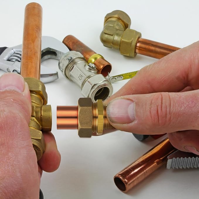 2 Pack 3/4" C x MIP LF Brass Pipe Copper Union Sweat to Male | - Image 6