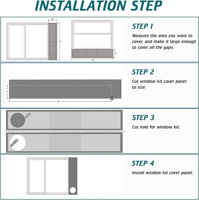 Daisypower Portable Air Conditioner Window Vent kit Suround Insulation Panel - Image 6