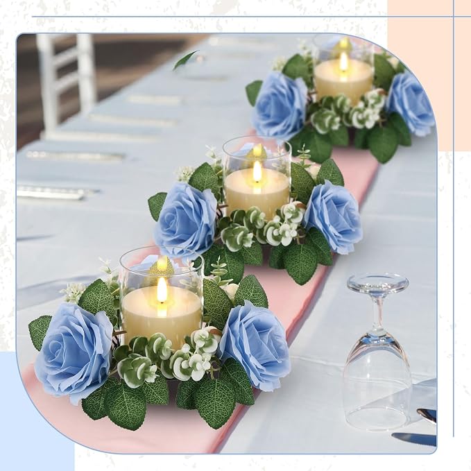 Yunlly 12 Pcs Rose Candle Rings - Image 6