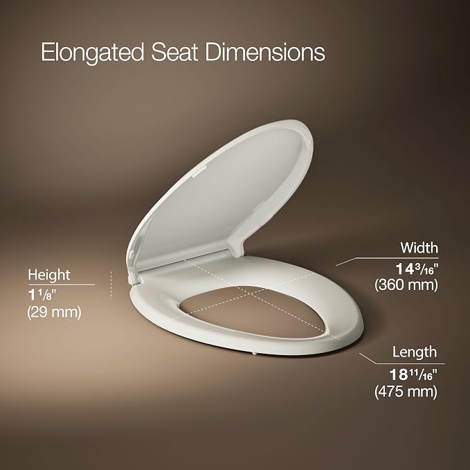 KOHLER 4636-RL-47 Cachet ReadyLatch Elongated Toilet Seat Slow Close, Soft - Image 3