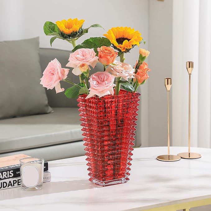 MCMCNCUIU Crystal Glass Vase, Large Crystal Vases - Image 4