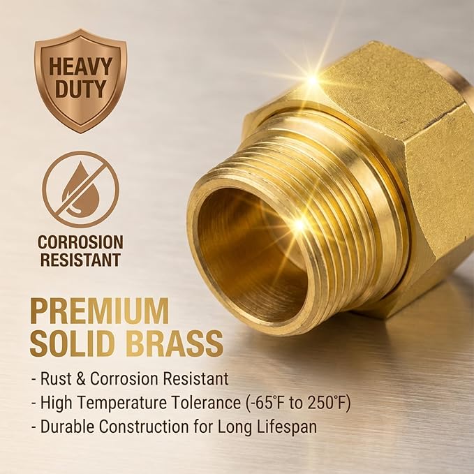 4 Pack 1/2" CSST Male NPT Fitting Kit, Brass Natural Gas | Quick Connect - Image 3