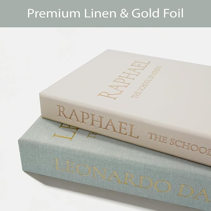 Linen Faux Book Box Set of 3, Decorative Books - Image 3