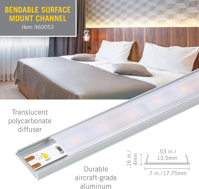 Armacost Lighting Bendable Surface Mount LED Tape Light Mounting Channel - Image 3