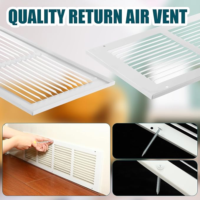 Blulu 6 Pack Fit for 30 x 6 Inch Duct Opening Return Air Vent Cover - Image 3