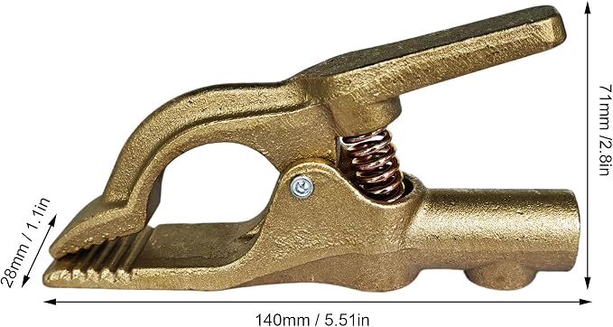 300-Amp Welding Ground Clamp, Heavy-Duty Brass Earth Clamp - Image 5