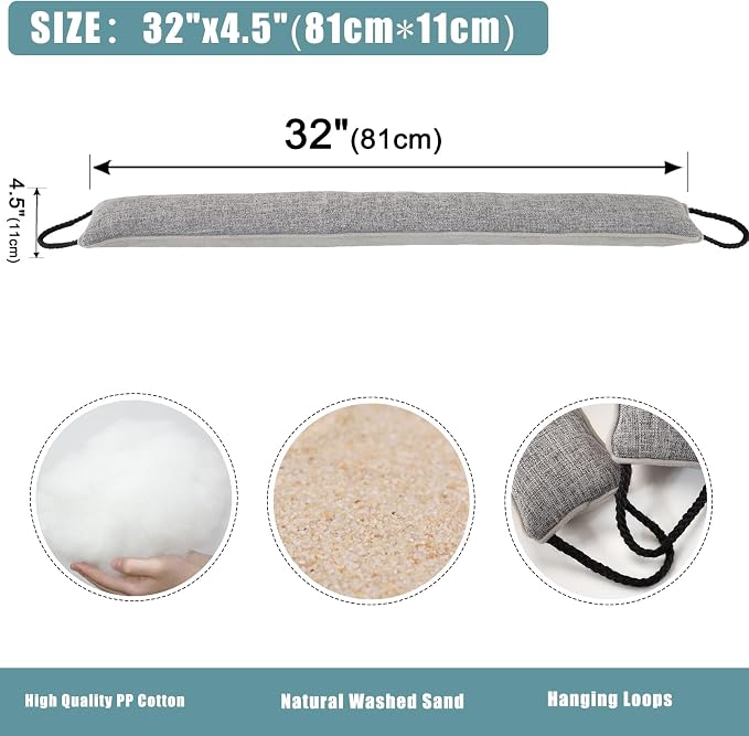 Under Door Draft Stopper 32 inch Wind Stopper - Image 2