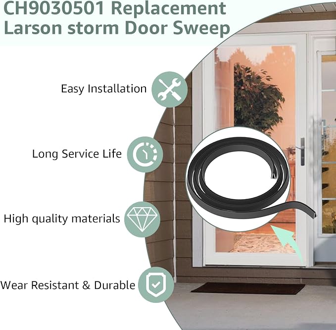 Replacement for Larson & Pella Storm Door Weather Sweep | CH9030501 Storm Door - Image 7