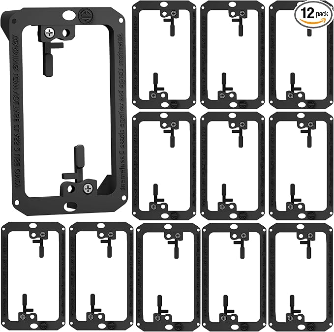 BestMounts Low Voltage Mounting Bracket 1 Gang, 12 Pack by BestMounts