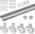 Therwen 1 Set 72 Inch/6 ft By-Pass Sliding Closet Track and Hardware Kit by Therwen