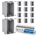 1-Gang New Work Outlet Box, 23 Cubic Inch Single Gang PVC Electrical Box by OhLectric