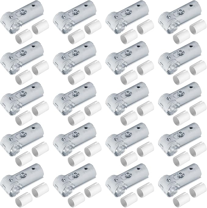 20 Sets T Pipe Connector Tee Clamp Fittings, Fits 3/4" EMT Conduit | - Image 7
